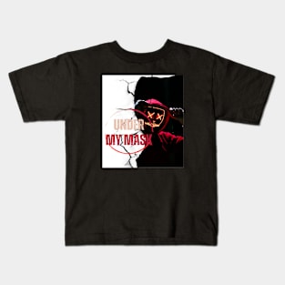 Wats under d mask? Kids T-Shirt